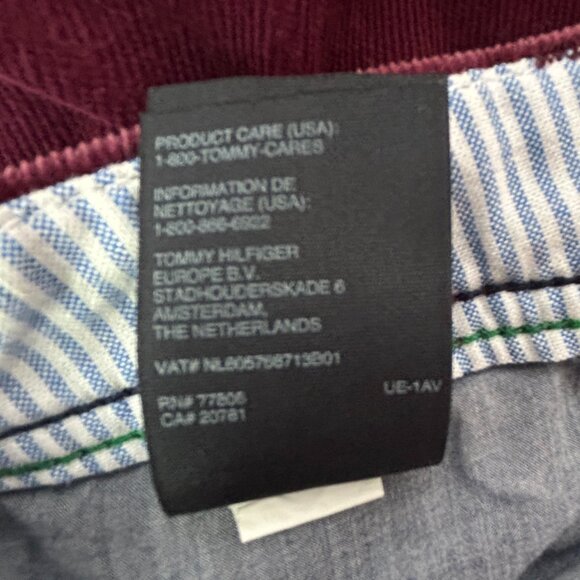 Tommy Hilfiger Preppy Burgundy Corduroy Mini Skirt - Size 8 - Picture 10 of 10